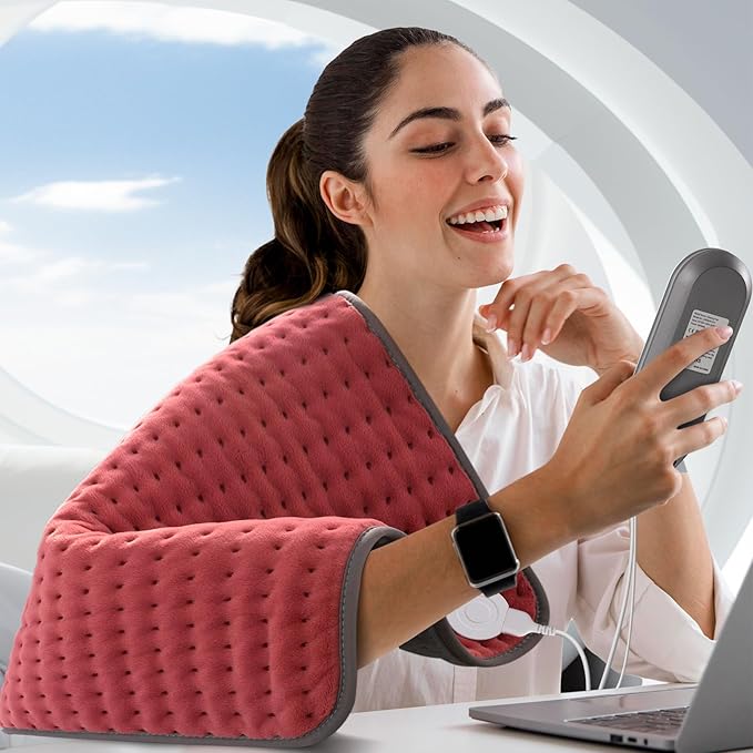 Heating pad for Back, Neck, Shoulder, Cramps and Leg Pain Relief, Heat Pads Christmas Gifts for Women, Men, Mom, Dad, Auto-Off,Machine Washable,Moist Dry Heat Options,Extra Large 20"x24"