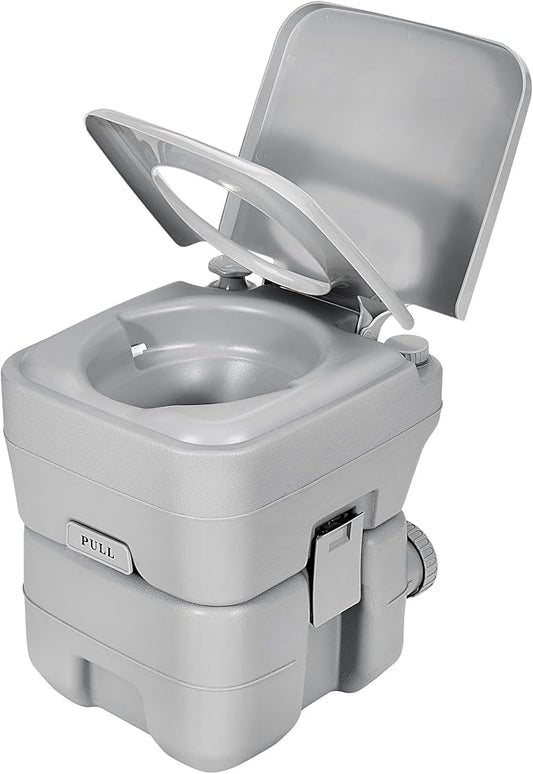 YITAMOTOR Portable Camping Toilet, RV Travel composting toilet with 20L Detachable Waste Tank, Double Water Spouts, Portable Toilet for Camping, Hiking