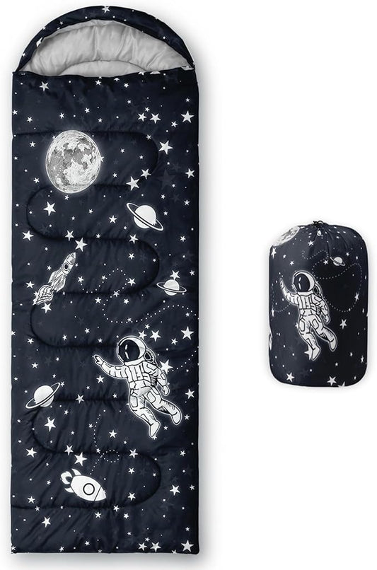 Kids Sleeping Bag for Boys Girls,Checkerboard Cat Print-Lightweight Warm Portable Outdoor Indoor-Waterproof Cold Weather Resistant Sleeping Bag for Camping Hiking