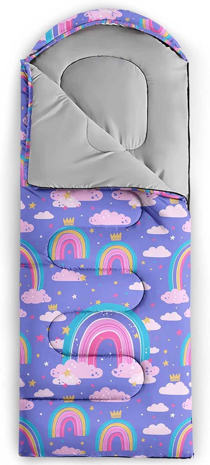 Sleeping Bags for Girls Adults, 3 Season Warm Cool Weather,Lightweight Waterproof Sleeping Outdoors, Camping Gear Equipment