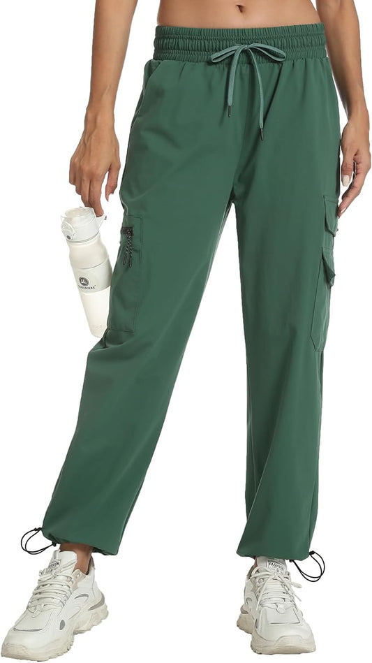 Quick Dry Women's Cargo Pants with Pockets Lightweight Hiking Joggers for Workout Athletic Casual Outdoor Camping