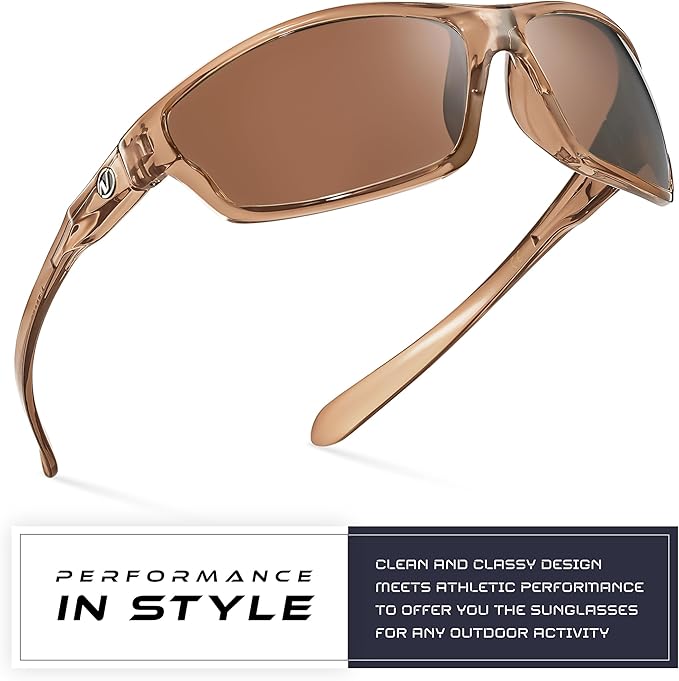 Nitrogen Polarized Wrap Around Sport Sunglasses for Men Women UV400 Driving Fishing Running Sun Glasses