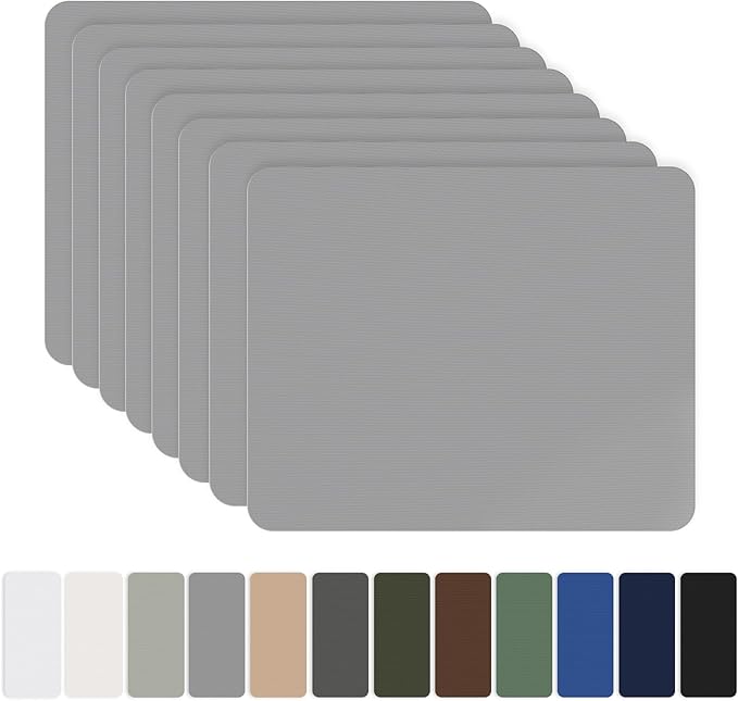 8 Pieces 7.87 x 5.9 inch Nylon Repair Patches Nylon Fabric Patch Self-Adhesive Nylon Repair Tape Waterproof Lightweight Repair Patches Repair Patch Kit for Clothing Down Jacket Tent Bag (Gray)