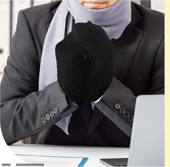 Bencailor 2 Pairs Usb Winter Heated Gloves Mitten Hand Washable Knitting Touchscreen Laptop Gloves