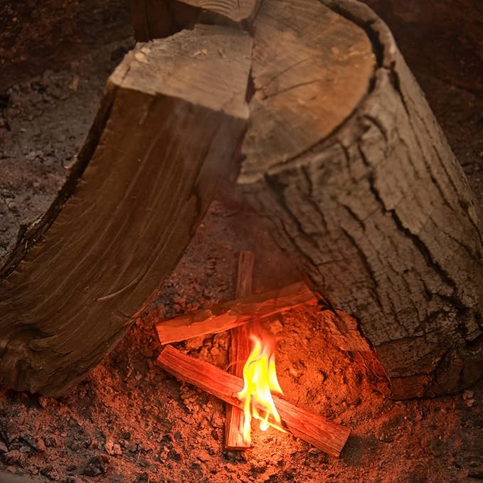 Billy Buckskin Co. Fatwood Fire Starter Sticks | Easy & Safe Fire Starter | Start a Fire with just 2 Sticks | Works in Any Weather Conditions | Burlap Bag (2 Pound Bag)