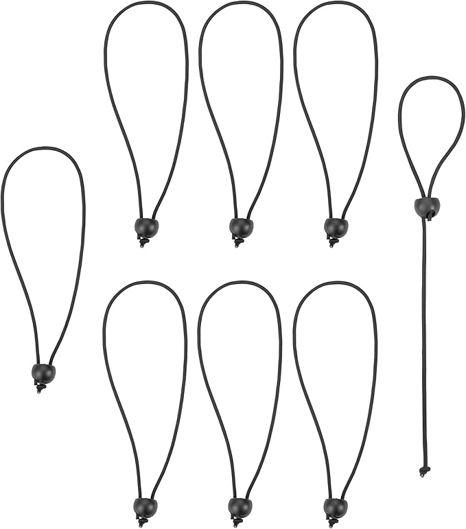 SmartStraps Adjustable Toggle Ball Bungee Cord, Adjust Tension And Length From 2-12” – Great To Keep In Your Car, Boat And Workshop (pack of 8)