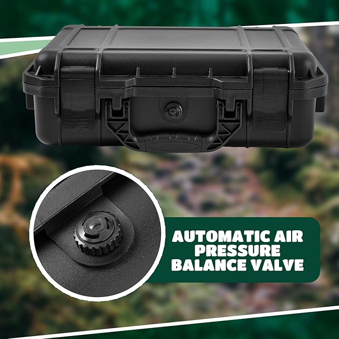 20.5 x 15.8 x 8.5 Inch Waterproof Hard Case with DIY Customizable Foam Insert Portable Protective Case with Knife for Camera Drones Equipments Tools Test Instruments (Black)