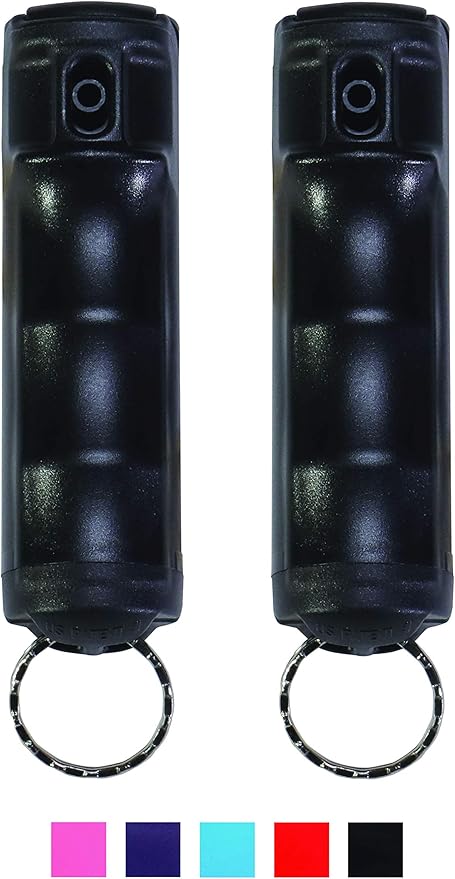 Zarc Vexor Police Strength Pepper Spray, Flip-Top Finger Grip Design for Quick Access, Delivers 20+ Powerful Bursts, Two Pack