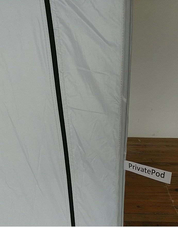 Alvantor Shower Tent Pop Up Changing Room Outdoor Shower Enclosure Pop Up Privacy Tent Toilet Tent Camping Dressing Portable Shelter Teflon Coating Fabric 4’x4’x7' Patent Pending, White