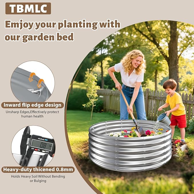 Camp Fire Ring Pit, Large Round Galvanized Steel Fire Pit, Heavy Duty Steel Fire Pit for Backyard, Camping, Bonfire (4x4x1.5 FT)