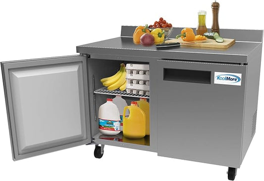 KoolMore RWT-2D-12C Commercial, Refrigerator Double Door, Stainless Steel