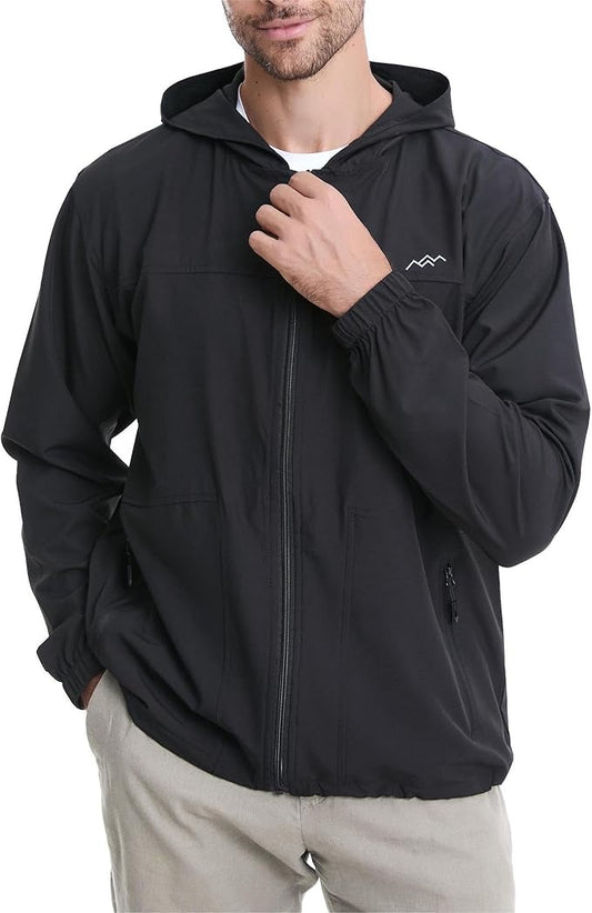 TRAILSIDE SUPPLY CO. Men's Sun Protection Cycling Jacket Lightweight Windbreaker