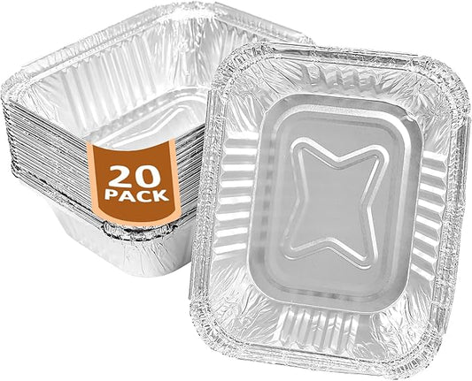 Uniflasy 20 Pack Drip Pan Liner Compatible with Napoleon Grills 62007, Grease Tray for Prestige I/II/V, Prestige PRO, Rogue, Mirage, Ultra Chef, Disposable Aluminum Foil Pan Replacement