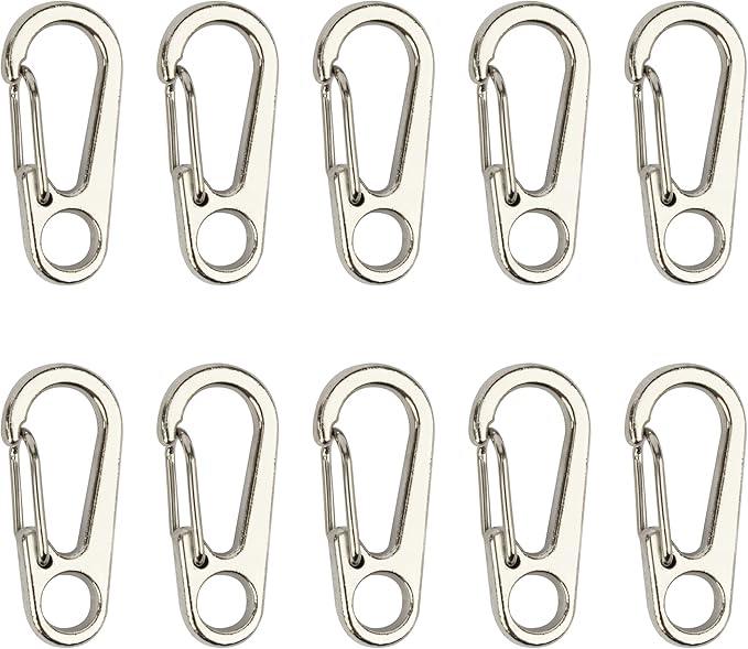 SWATOM Small Mini Carabiner Clip Tiny Spring Snap Hook Keychains Micro Carabiners for Paracord EDC Alloy Key Rings Outdoor Hiking Fishing Camping Backpack Accessories