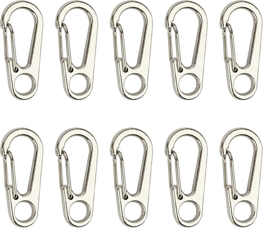SWATOM Small Mini Carabiner Clip Tiny Spring Snap Hook Keychains Micro Carabiners for Paracord EDC Alloy Key Rings Outdoor Hiking Fishing Camping Backpack Accessories