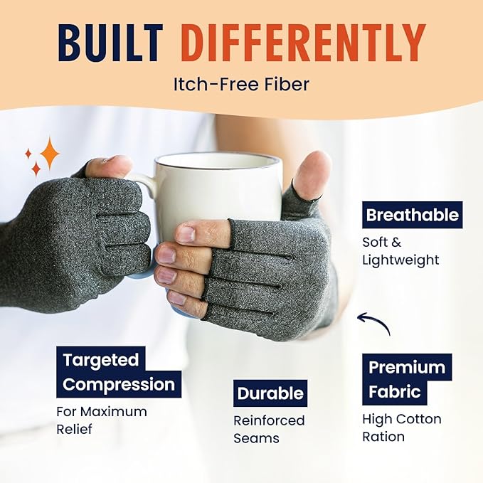 Dr. Frederick's Original Arthritis Compression Gloves for Women & Men - Ideal for Arthritis Hand Pain Relief, Carpal Tunnel, Reynaud’s & Poor Circulation - Small