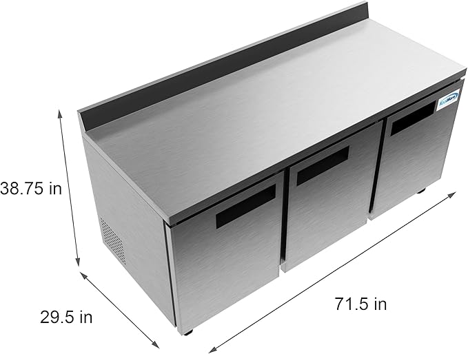 KoolMore RWT-3D-16C Commercial, Refrigerator Triple Door, Stainless Steel