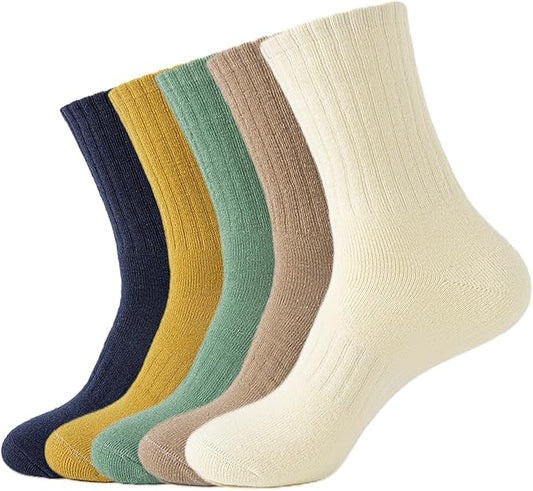 VoJoPi Wool Socks for Women Thermal and Warm Hiking Socks Winter Thick Cozy Cushion Boot Work Socks 5 Pairs
