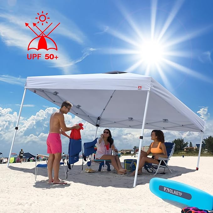 10x10 Pop Up Canopy Tent (White, 10x10 FT)