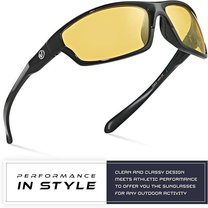 Nitrogen Polarized Wrap Around Sport Sunglasses for Men Women UV400 Driving Fishing Running Sun Glasses