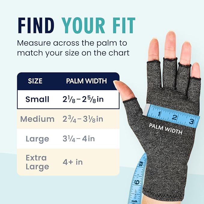 Dr. Frederick's Original Arthritis Compression Gloves for Women & Men - Ideal for Arthritis Hand Pain Relief, Carpal Tunnel, Reynaud’s & Poor Circulation - Small
