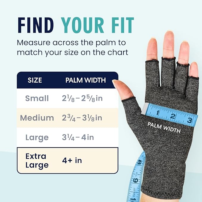 Dr. Frederick's Original Arthritis Compression Gloves for Women & Men - Ideal for Arthritis Hand Pain Relief, Carpal Tunnel, Reynaud’s & Poor Circulation - XL
