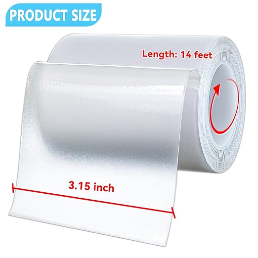 Waterproof Repair Tape for Awning, Tent, Tarp, RV Underbelly, Sail, Boat Cover, Duct Outdoor Repair Patch, Heavy Duty, UVproof, Multipurpose, Clear