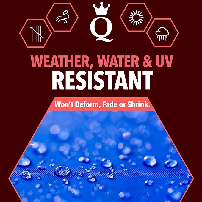 QUEEN OF TARPS | 20x25 Light Duty Tarp Waterproof, 70 GSM is 7 MIL, UV/Tear Resistant Tarp, Camping, Outdoor Furniture, Car, Tents, Painting, Firewood Protection | 20x25, Light Duty