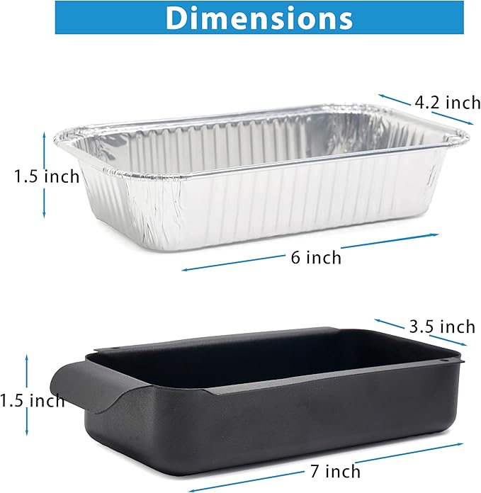 Grill Grease Pan for Charbroil Accessories 9328812P06 463331221 463365021 G416-0015-W1, G325-5703-W1, Grill Replacement Grease Cup Catcher with 10-Pack Aluminum Disposable Oil Drip Pan