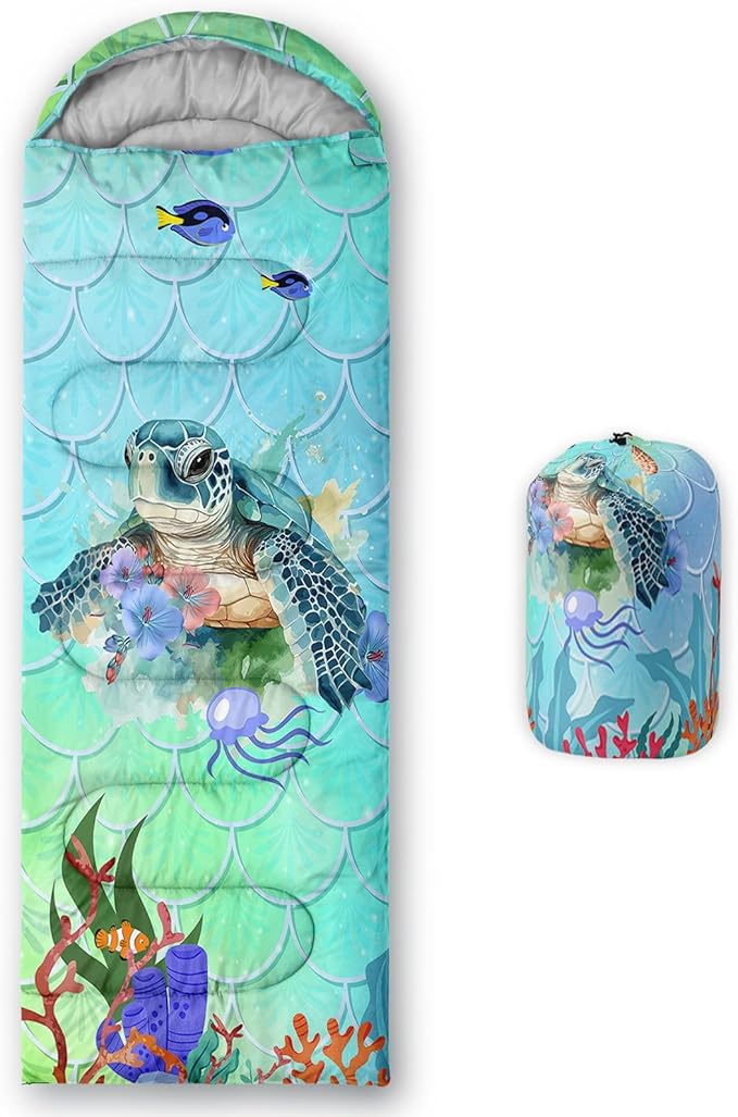 Kids Sleeping Bag for Boys Girls,Checkerboard Cat Print-Lightweight Warm Portable Outdoor Indoor-Waterproof Cold Weather Resistant Sleeping Bag for Camping Hiking