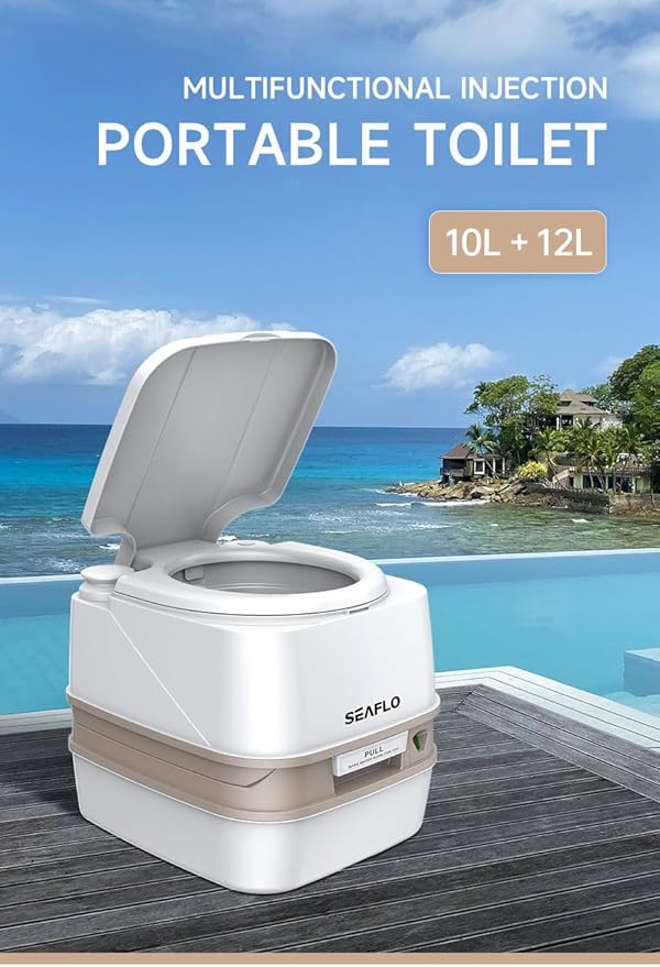 SEAFLO 3.2 Gallon (12L) Premium Portable Travel Toilet