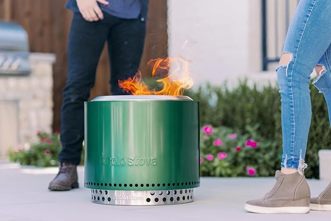 Solo Stove Bonfire 2.0 with Stand, 19.5 Inch Smokeless Fire Pit with Removable Ash Pan - Portable Outdoor Fire Pit - Stainless Steel Wood Burning Fireplace, Ideal for 4-6 People, 21.75 lbs, Cascade