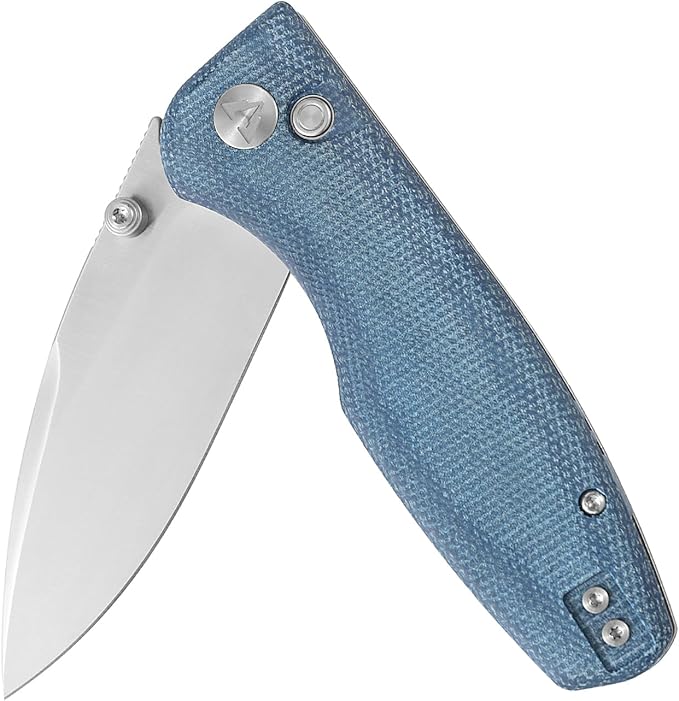 CMB Predator V3 Pocket Folding Knife for EDC with 3.42" Micarta Handle 14C28N Steel Blade Camping Hiking Knife with Pocket Clip for Men Women CMB-19 (CMB-19D)
