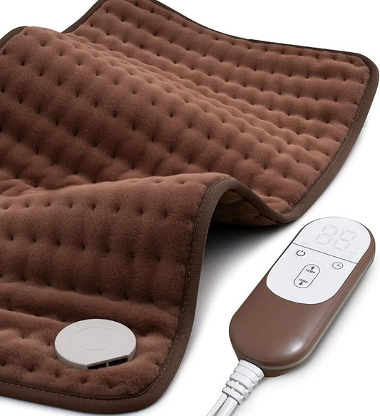 Heating pad for Back, Neck, Shoulder, Cramps and Leg Pain Relief, Heat Pads Christmas Gifts for Women, Men, Mom, Dad, Auto-Off,Machine Washable,Moist Dry Heat Options,Extra Large 12"x24"