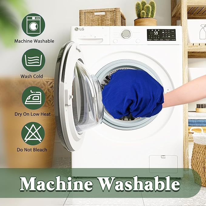 6 Pack Picnic Table Cover Elastic Fitted Tablecloths for 6 Foot Rectangle Tables Waterproof Stretch Washable Patio Folding Outdoor Spandex Tablecloth for Camping Banquet Parties (Royal Blue,30" x 72")