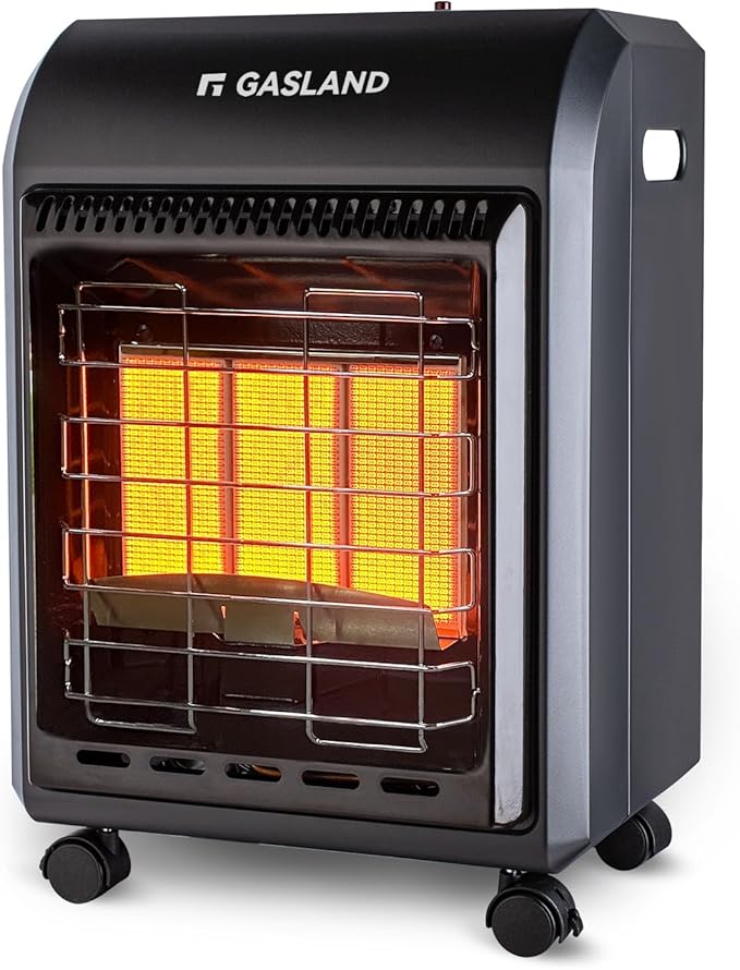 Gasland MHA18BN Propane Radiant heater, 18,000 BTU Warm Area up to 450 sq. ft, Portable LP Gas Heater for Garages, Workshops and Construction Sites, Ultra Quiet Propane Heater with LP Regulator Hose
