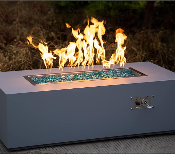 Stanbroil 30" x 6" Linear Drop-in Fire Pit Pan with Upgrade Jet Burner, Natural Gas or Propane Fire Pit for Outside, 54K BTU Max, Higher Flame