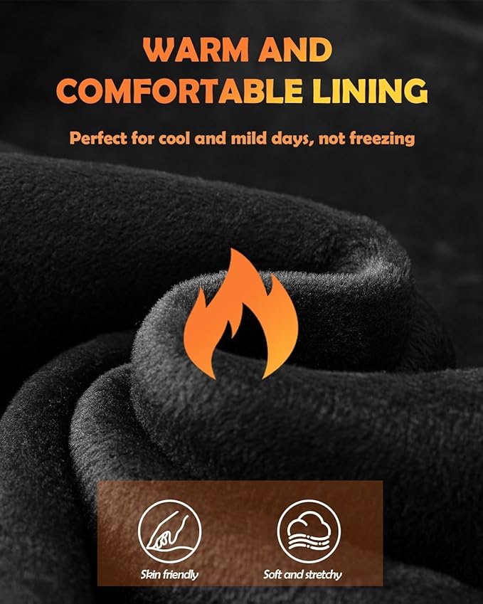 Winter Waterproof Gloves for Women: Water Proof Touch Screen Gloves for Men Running Hiking, Cold Weather Touchscreen Gloves for Phone Texting, Warm Snow Water Resistant Thermal Gloves Black