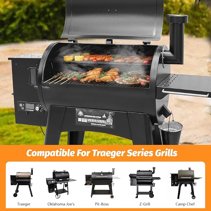 Drip Grease Bucket & 10 Pack Bucket Liners Set Compatible for Pit Boss Traeger Oklahoma Joe's Camp Chef Z Grill and More Pellet Grills Replacement Parts