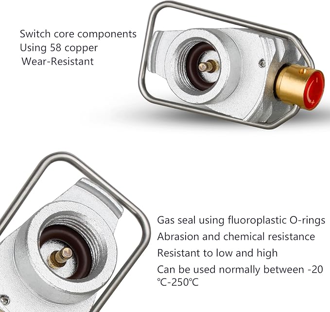 Gas Refill Adapter Fuel Canister Refill Adapter for Stoves, Upgrade Camping Experience Gas Saver Plus - Refill Flat Tanks, Convert Butane Cartridges, and Lindal Valve Canisters with Ease