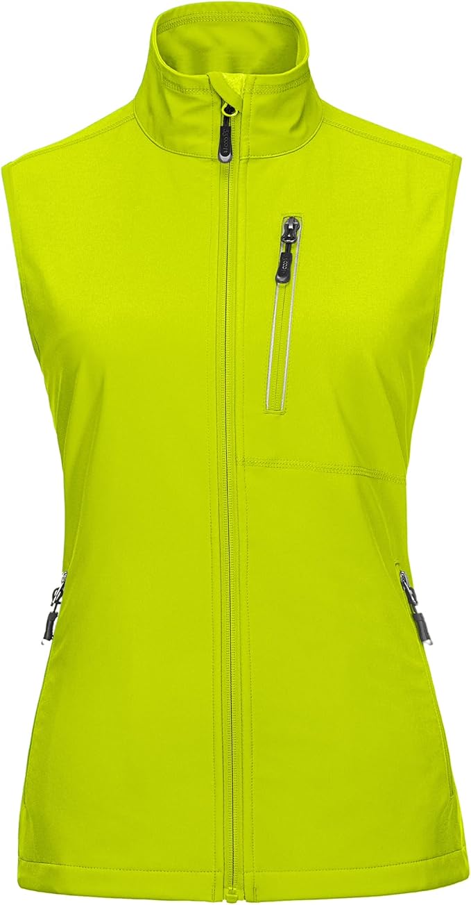 33,000ft Women's Lightweight Running Vest Outerwear with Pockets, Windproof Sleeveless Jacket for Golf Hiking Travel
