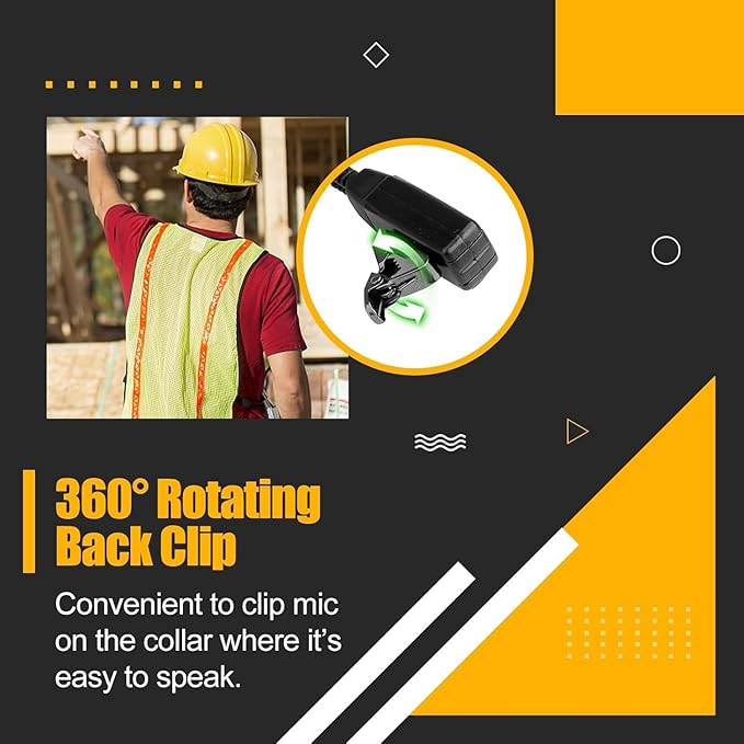 Retevis RB48 Walkie Talkies with Earpiece, Waterproof Heavy Duty Two Way Radios, Vibration Call, 2000mAh, NOAA, 2 Way Radio Long Range(2 Pack)