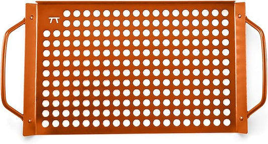Outset Copper Grill Grid, 7" x 11", Non-Stick Grill Pan