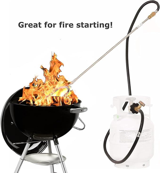 Flame King YSNFS-02 Propane Fire Starter Torch for Firepits, Charcoal Grills, and Wood Oven
