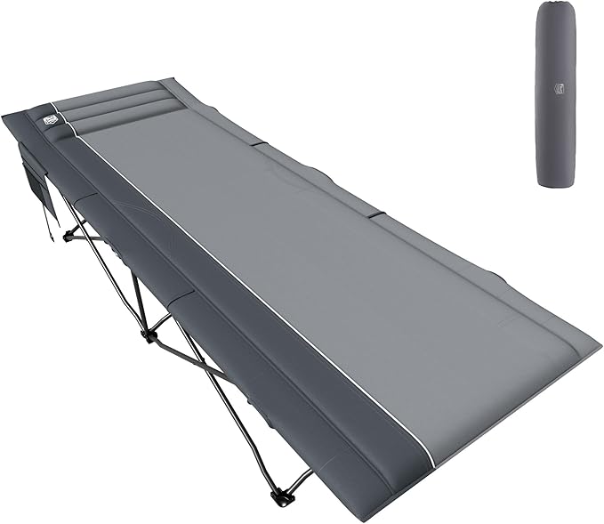 Timber Ridge Extra Wide Heavy Duty Camping Cot for Adult, Easy Set Up Oversized Sleeping Cot with Carry Bag for Camping, Travel and Outdoors, Support up to 450lbs