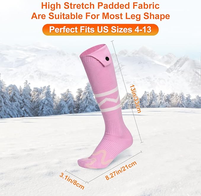 Heated Socks for Men Women with App Control, 8000mAh Battery Rechargeable, Electric Heating Warm Socks,360° Heating Warmth, Heated Toe Design, Foot Warmer for Skiing,Hiking, Hunting