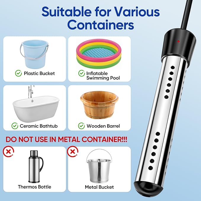 Portable Shower with Water Heater–Camping Shower Pump with 8000mAh Battery, 5-Speed Settings, LCD Display, 6L/min, IPX8–Portable Shower Head for Camping, Hiking, Car, Pets