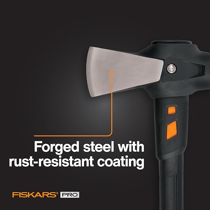 Fiskars 6 lb. Splitting Maul, 36" Wood Splitter Maul for Hardwood, Axe with Shock Reduction and Inseparable Riveted Head with Rust Resistant Forged Steel