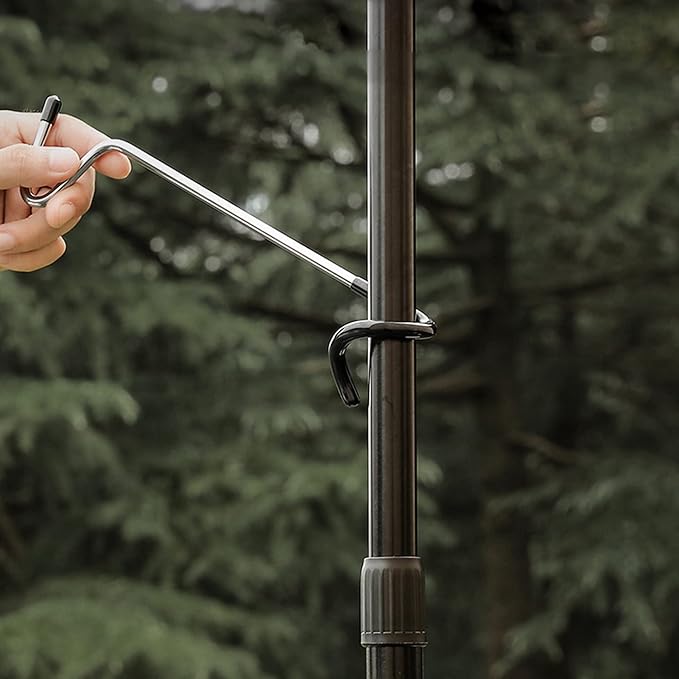 6PCs Garage Shelving Storage Outdoor Camping Lantern Non-Slip Bird Feeder Kitchen Shelving Pole Hooks