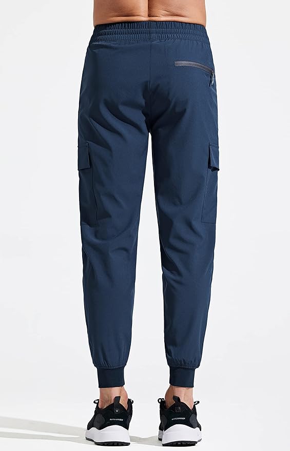 Libin Men's Lightweight Joggers Quick Dry Cargo Hiking Pants Track Running Workout Athletic Travel Casual Outdoor